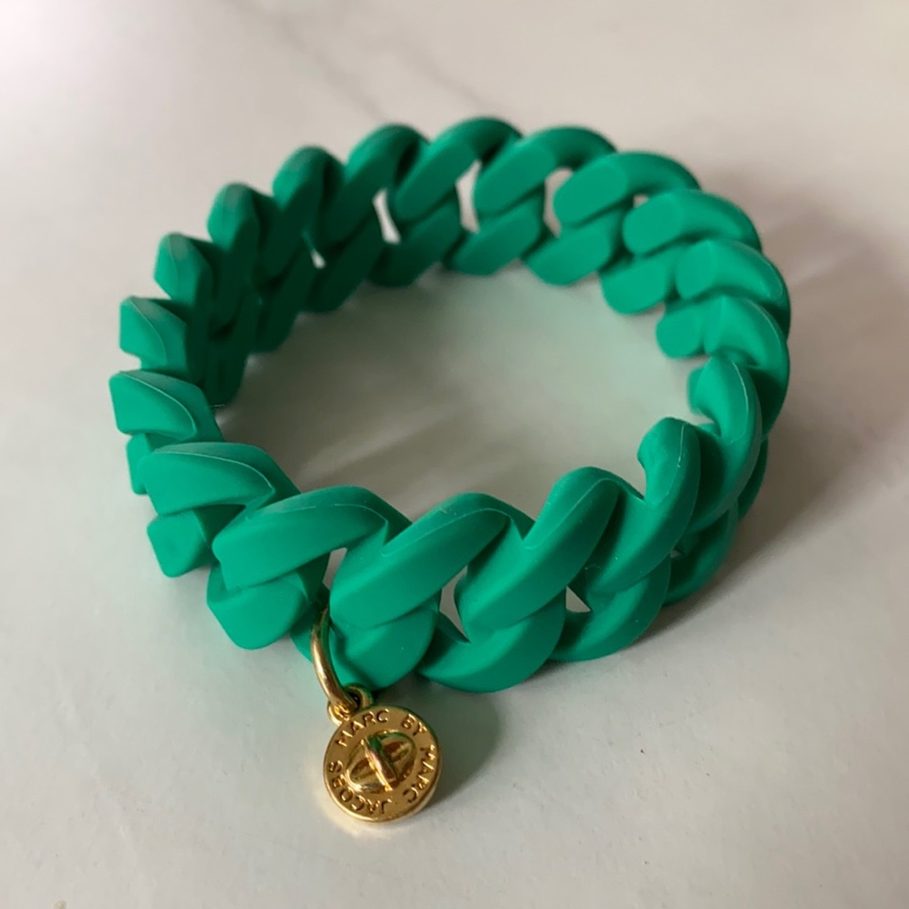 MARC by Marc Jacobs Rubber Katie Bracelet - Emerald Green - Stretch